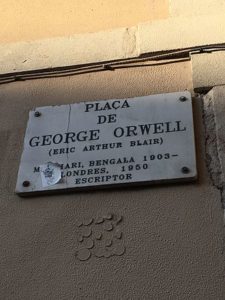 orwell 04 Placa de George Orwell in Barcelona 3 225x300